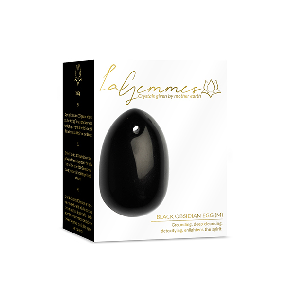 SEXTOY MULHER Exercícios Kegel  Ovo Yoni Obsidiana Negra (M) - La Gemmes