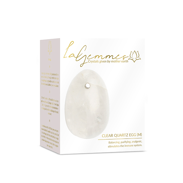 SEXTOY MULHER Exercícios Kegel  Ovo Yoni Quartzo Claro (M) - La Gemmes