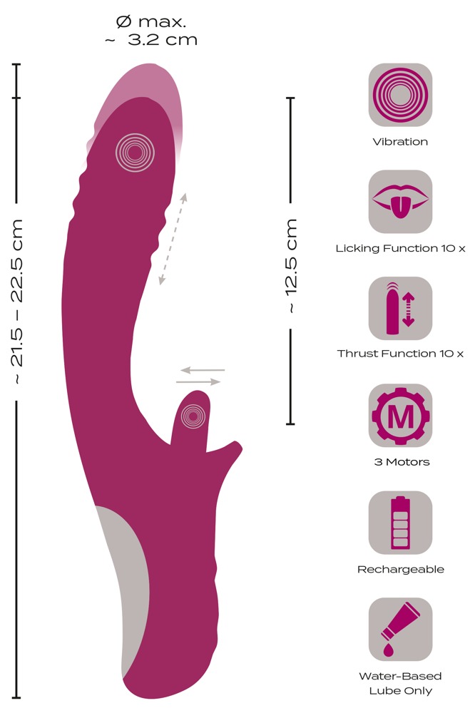 Vibrador Javida com L&iacute;ngua Vibrador Javida com L&iacute;ngua