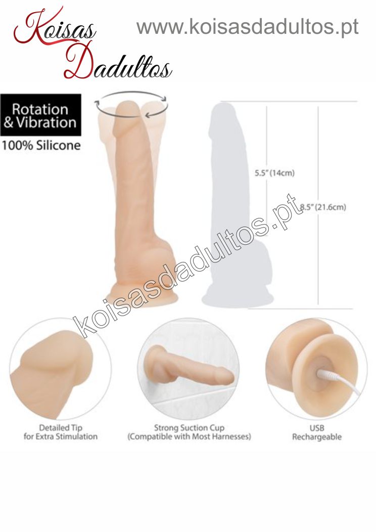 MASTURBAÇÃO Vibrador Rotativo Ultra Realista 20 cm Vibrador Rotativo Ultra Realista 20 cm
