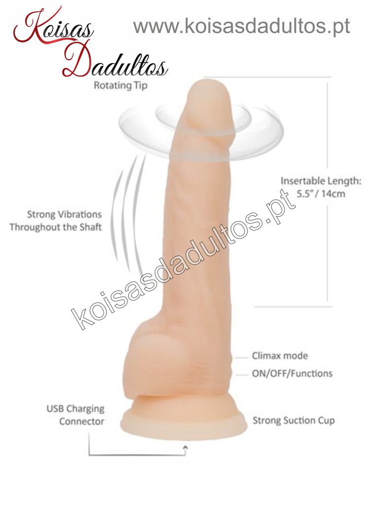 MASTURBAÇÃO Vibrador Rotativo Ultra Realista 20 cm Vibrador Rotativo Ultra Realista 20 cm