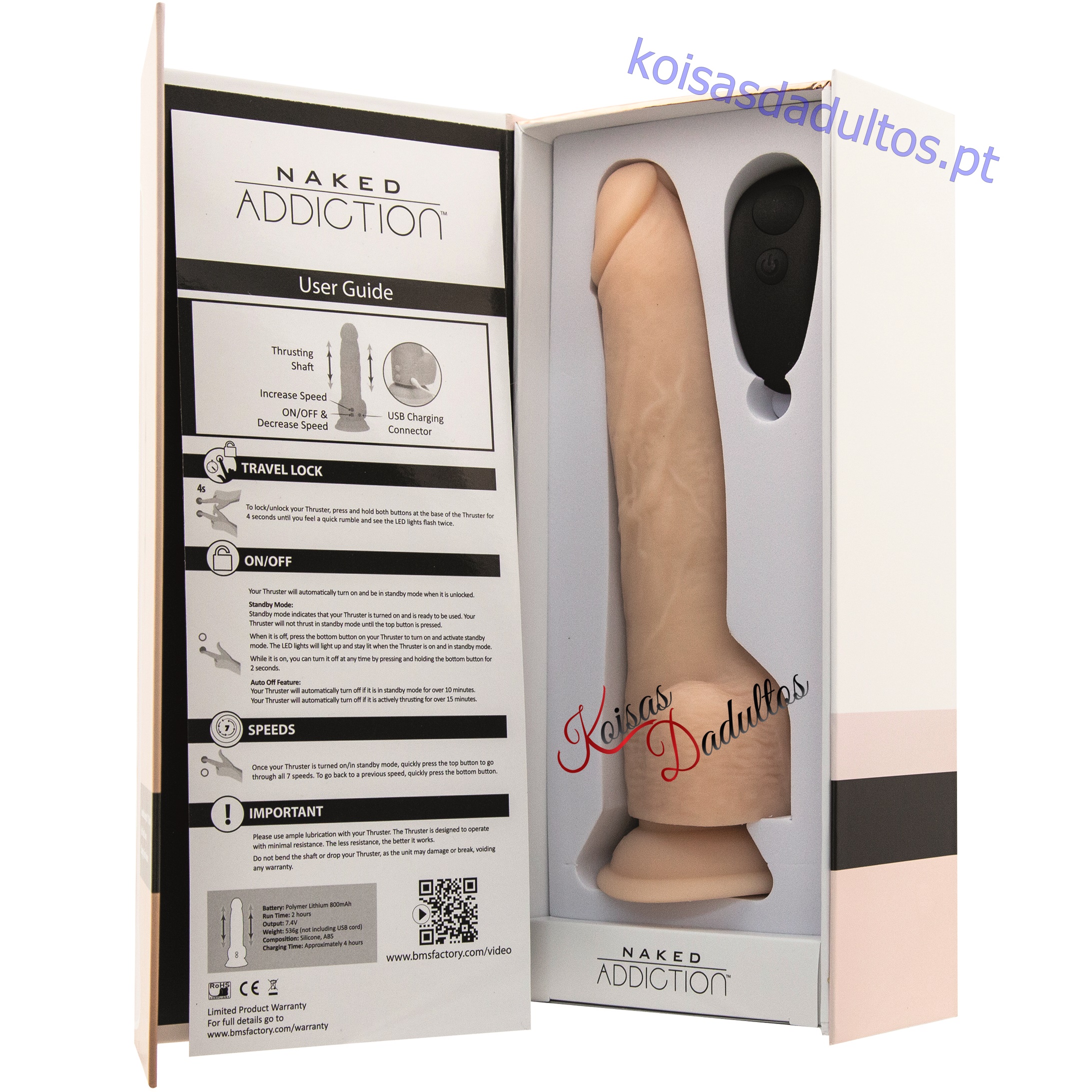 e31783 Vibrador Sobe e Desce 23 cm Vibrador Sobe e Desce 23 cm