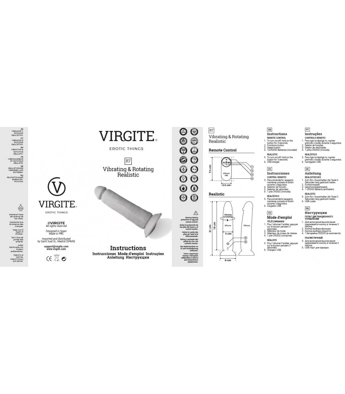 SEXTOY MULHER Vibrador Realístico com Rotação R7 Vibrador Realístico com Rotação R7